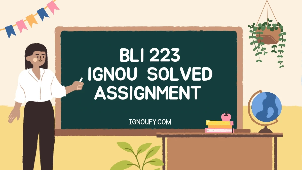 BLI 223 solved assignment