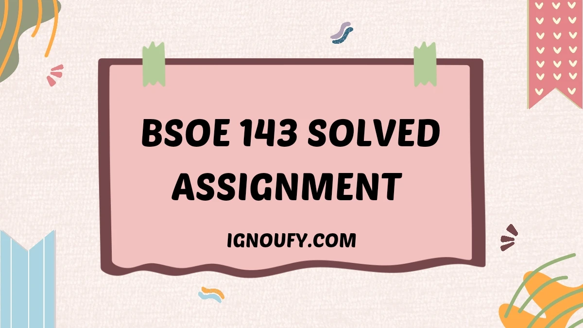 bsoe 143 solved assignment free download